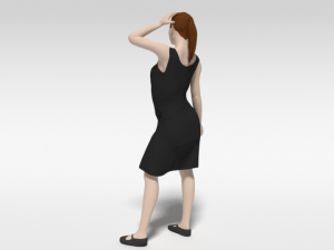 cartoon fashion woman 3D-Modell