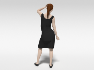 cartoon fashion woman 3D-Modell