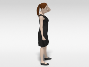 cartoon fashion woman 3D-Modell