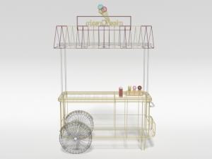 low poly cartoon ice cream truck Modèle 3D