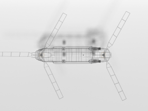 low poly cartoon boeing ch-47 chinook helicopter 3D Модель