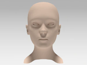 low poly woman heads 3D Model