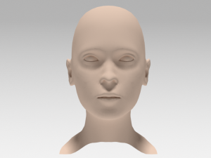 low poly woman heads 3D Model
