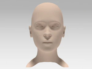low poly woman heads 3D Model