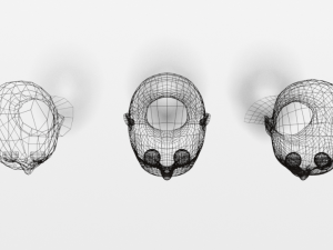 low poly woman heads 3D Model