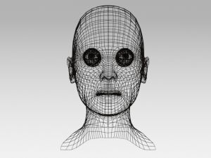 low poly woman heads 3D Model