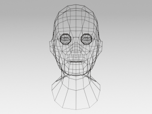 low poly woman heads 3D Model