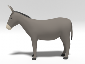 cartoon donkey 3D मॉडल