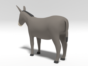 cartoon donkey 3D मॉडल