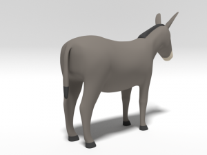 cartoon donkey 3D मॉडल