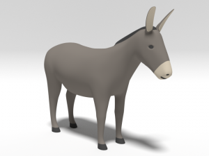 cartoon donkey 3D मॉडल