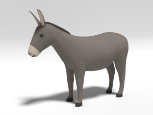 cartoon donkey 3D मॉडल