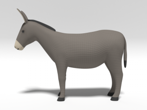 cartoon donkey 3D मॉडल