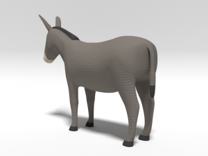 cartoon donkey 3D मॉडल
