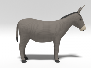 cartoon donkey 3D मॉडल
