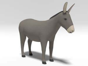 cartoon donkey 3D मॉडल