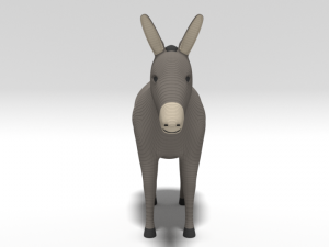 cartoon donkey 3D मॉडल