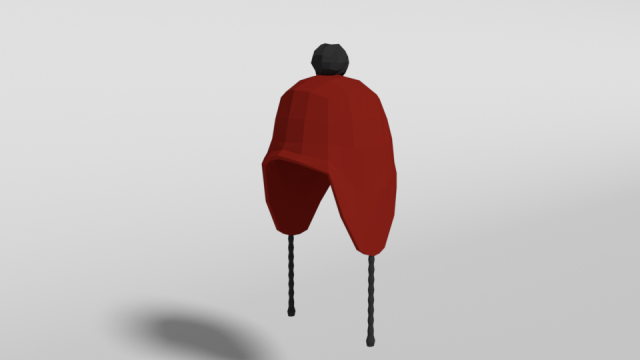 low poly cartoon beanie cap 3D-Modell .c4d .max .obj .3ds .fbx .stl .blend 