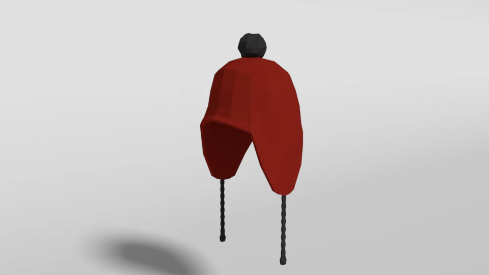 low poly cartoon beanie cap 3D Model .c4d .max .obj .3ds .fbx .stl .blend