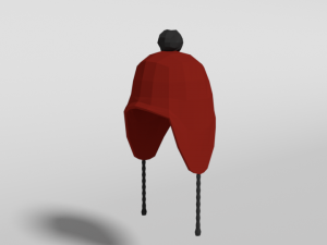 low poly cartoon beanie cap 3D 모델