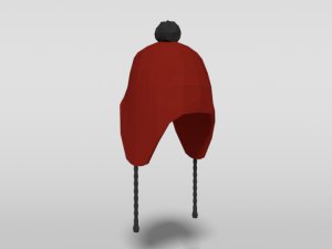 low poly cartoon beanie cap 3D-Modell