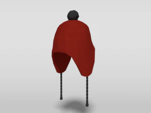 low poly cartoon beanie cap 3D Model