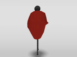 low poly cartoon beanie cap 3D Model