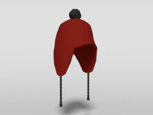 low poly cartoon beanie cap 3D Model