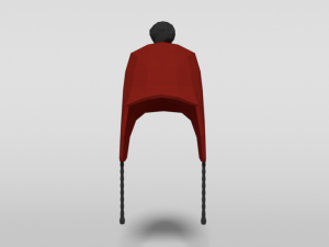 low poly cartoon beanie cap 3D-Modell