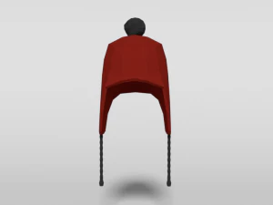 low poly cartoon beanie cap 3D Model