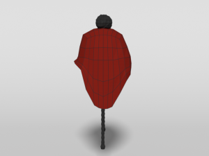low poly cartoon beanie cap 3D-Modell