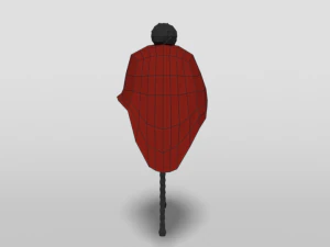 low poly cartoon beanie cap 3D Model