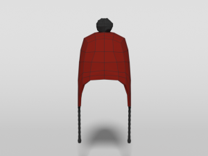 low poly cartoon beanie cap 3D-Modell