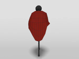 low poly cartoon beanie cap 3D Model