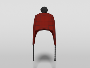 low poly cartoon beanie cap 3D-Modell