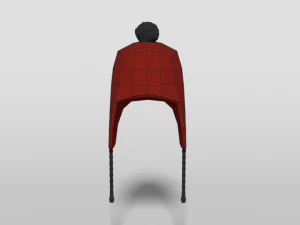 low poly cartoon beanie cap 3D Model