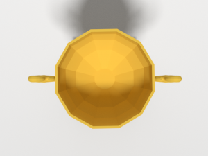 low poly cartoon trophy Model 3D