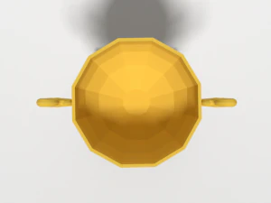 low poly cartoon trophy 3D Model