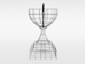low poly cartoon trophy Model 3D