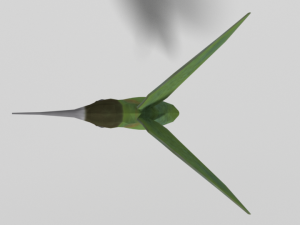 low poly cartoon hummingbird Modelo 3D