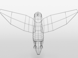 low poly cartoon hummingbird Modelo 3D