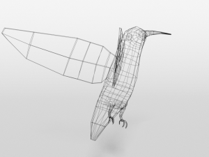 low poly cartoon hummingbird Modelo 3D