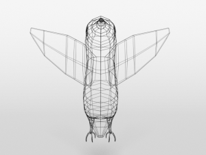 low poly cartoon hummingbird Modelo 3D