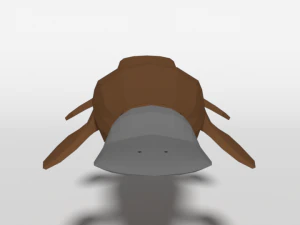 low poly cartoon platypus 3D Model