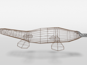 low poly cartoon platypus Model 3D