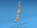 Low Poly Kid in Handstand Pose 3D Model