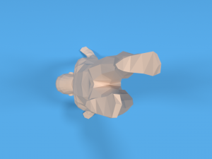 low poly kid in handstand pose 3D Model