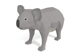 low poly cartoon australian animals pack Modèle 3D