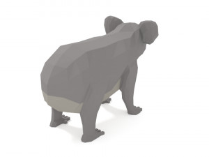 low poly cartoon australian animals pack Modèle 3D