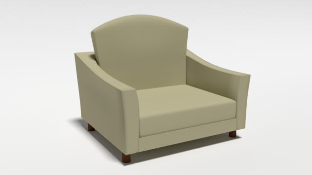 cartoon armchair 3D Model .c4d .max .obj .3ds .fbx .stl .blend 